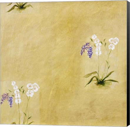 Framed White and Lilac Flowers Print