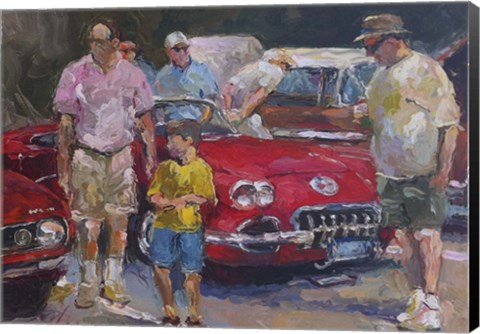 Framed Red Vette Print