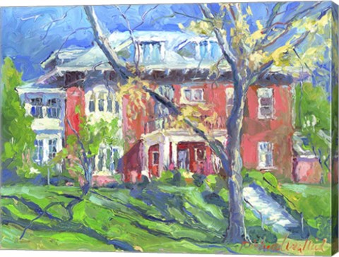 Framed Orange Mansion Print