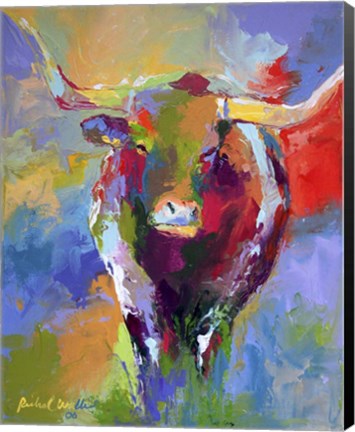 Framed Longhorn Print