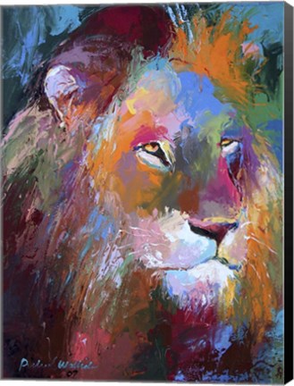 Framed Lion 4 Print