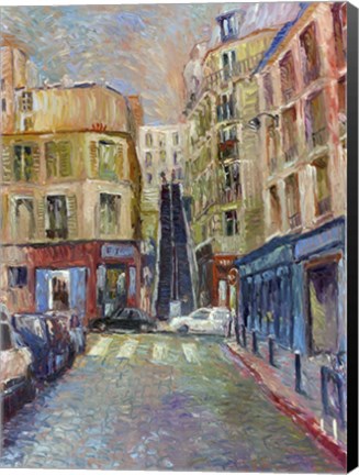 Framed Paris Stairs Print