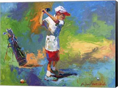 Framed Kid Golf Print