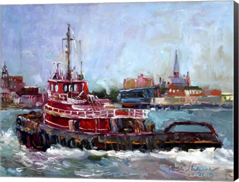 Framed Tugboat Print