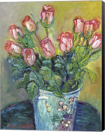 Framed Flowers In A Vase Print