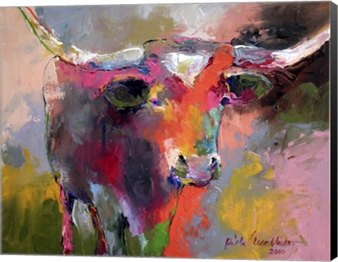 Framed Texas Longhorn Print