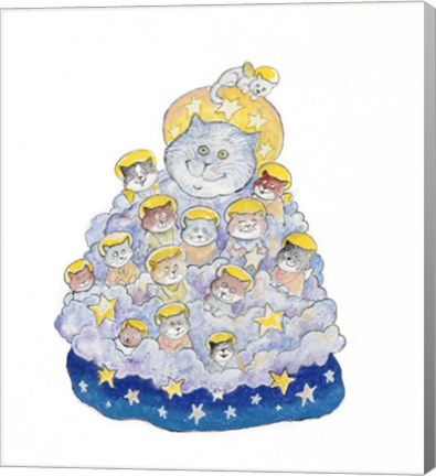 Framed Angel Cats Print