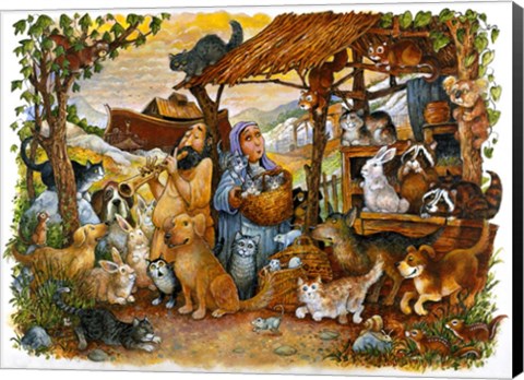 Framed Noah &amp; the Animals Print