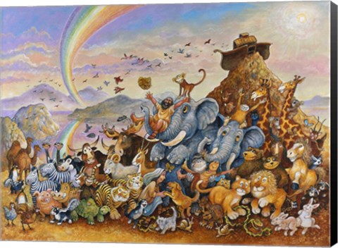 Framed Noah Rejoicing Print