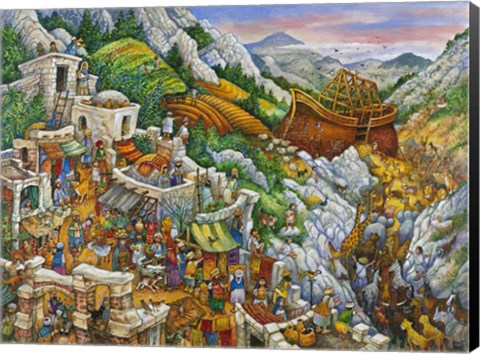 Framed Loading the Ark Print