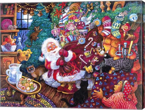 Framed Santa Arrives Print