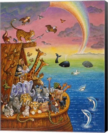 Framed Noah &amp; The Rainbow Print