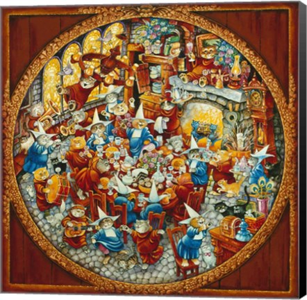 Framed Holy Cats Sunday Brunch Print