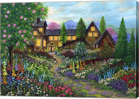 Framed Chalet Gardening Print