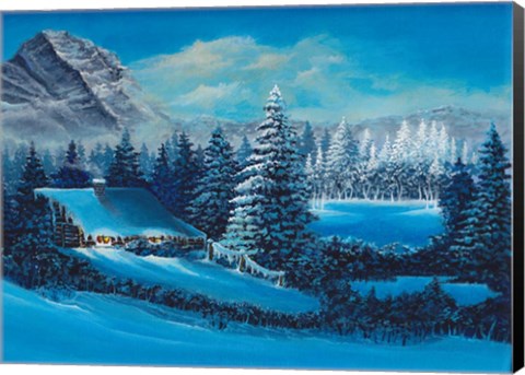 Framed Winter Scene Print