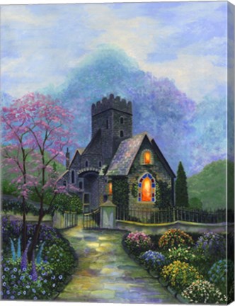 Framed Irish Church &amp; Garden Print