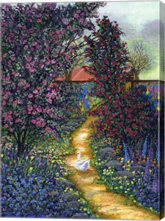 Framed Duck Garden Print