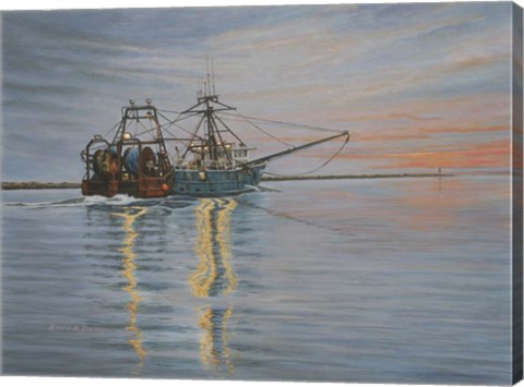 Framed In To The Night Print