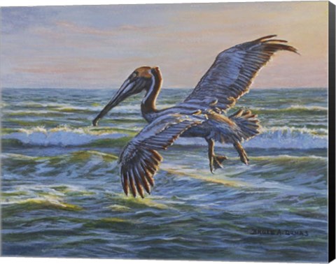 Framed Rough Water Fishing Print