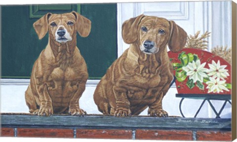Framed Christmas Dogs Print