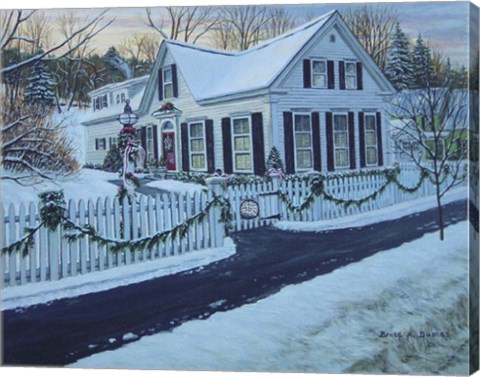 Framed Christmas, Woodstock Vt Print