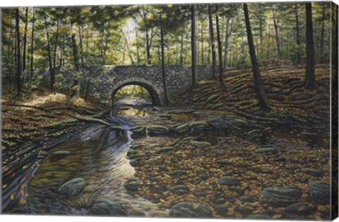 Framed Rock Bridge White Tails Print