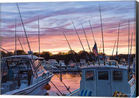 Framed Niantic Harbor Print