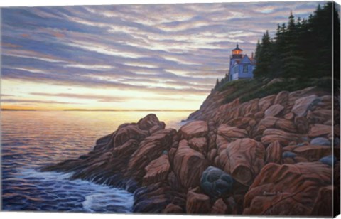 Framed Bass Harbor Light Print