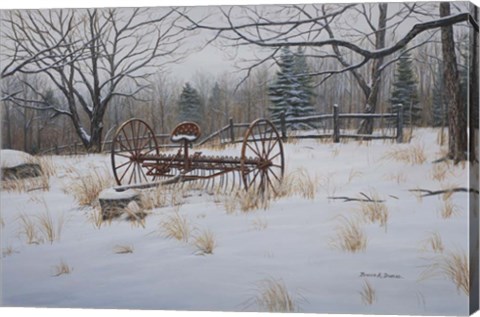 Framed Rustic Rake Print