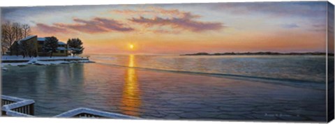 Framed Branford Sunset Beach Print