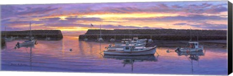 Framed Rockport, Ma Sunset Print