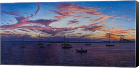 Framed Newport Lights Print