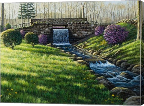 Framed Hubbard Park Falls Print