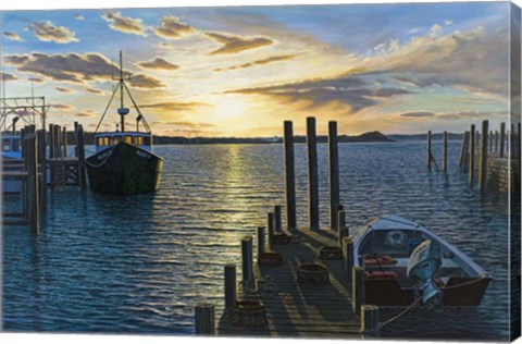 Framed Westport Harbor, Ma Print