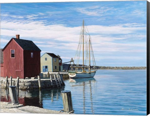 Framed Sail Boat Rockport Print