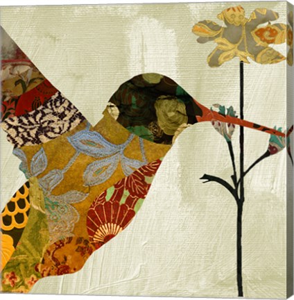 Framed Hummingbird Brocade III Print