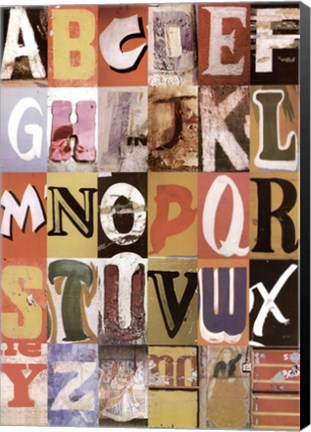 Framed Urban Alphabet Print