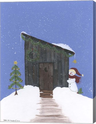 Framed Barnwood Outhouse Print