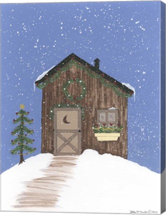Framed Brown Outhouse Print