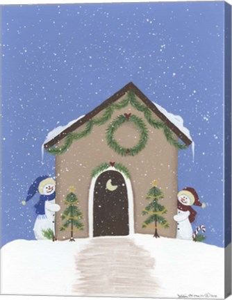 Framed Tan Outhouse Print