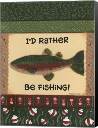 Framed Fishing II Print