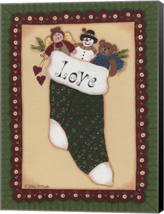 Framed Stocking II Love Print