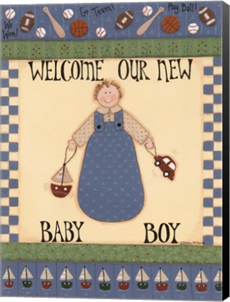 Framed Welcome Baby II Print