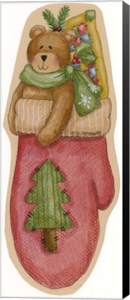 Framed Red Mitten Print