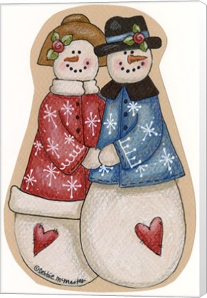 Framed Snow Couple 1 Print