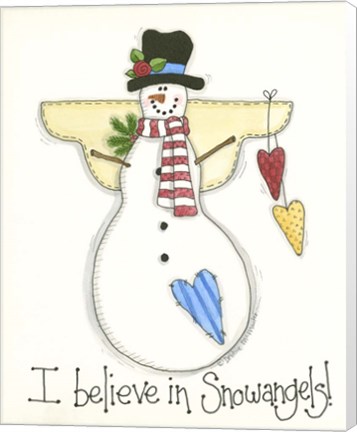 Framed I Believe In Snowangels Print