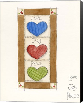 Framed Love, Peace, Joy Print