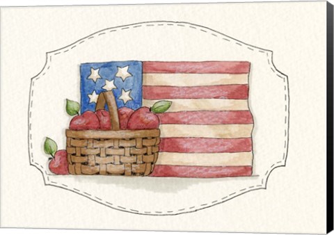 Framed Flag With Apples Print