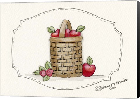 Framed Tall Apple Baskets Print