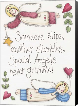 Framed Angels Never Grumble Print